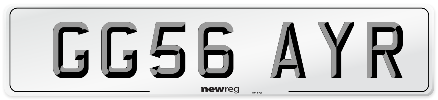 GG56 AYR Number Plate from New Reg
